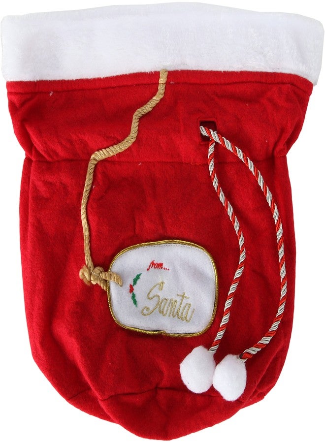 ARAD Christmas Gift Bags, Santa Gift Bags, Set of 2 Santa Bags, Fabric Gift Bags, Large Gift Bags, Reusable Christmas Bags, Christmas Gift Bag Set, Red Gift Bags,2 Count(Pack of 1) - Image 2
